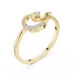 Gold Ring DR-6159, Yellow Gold, view 2