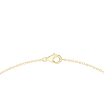 14K Solid Gold Lab Diamond Station Necklace, Yellow Gold, view 4