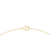 14K Solid Gold Lab Diamond Station Necklace, Yellow Gold, view 4