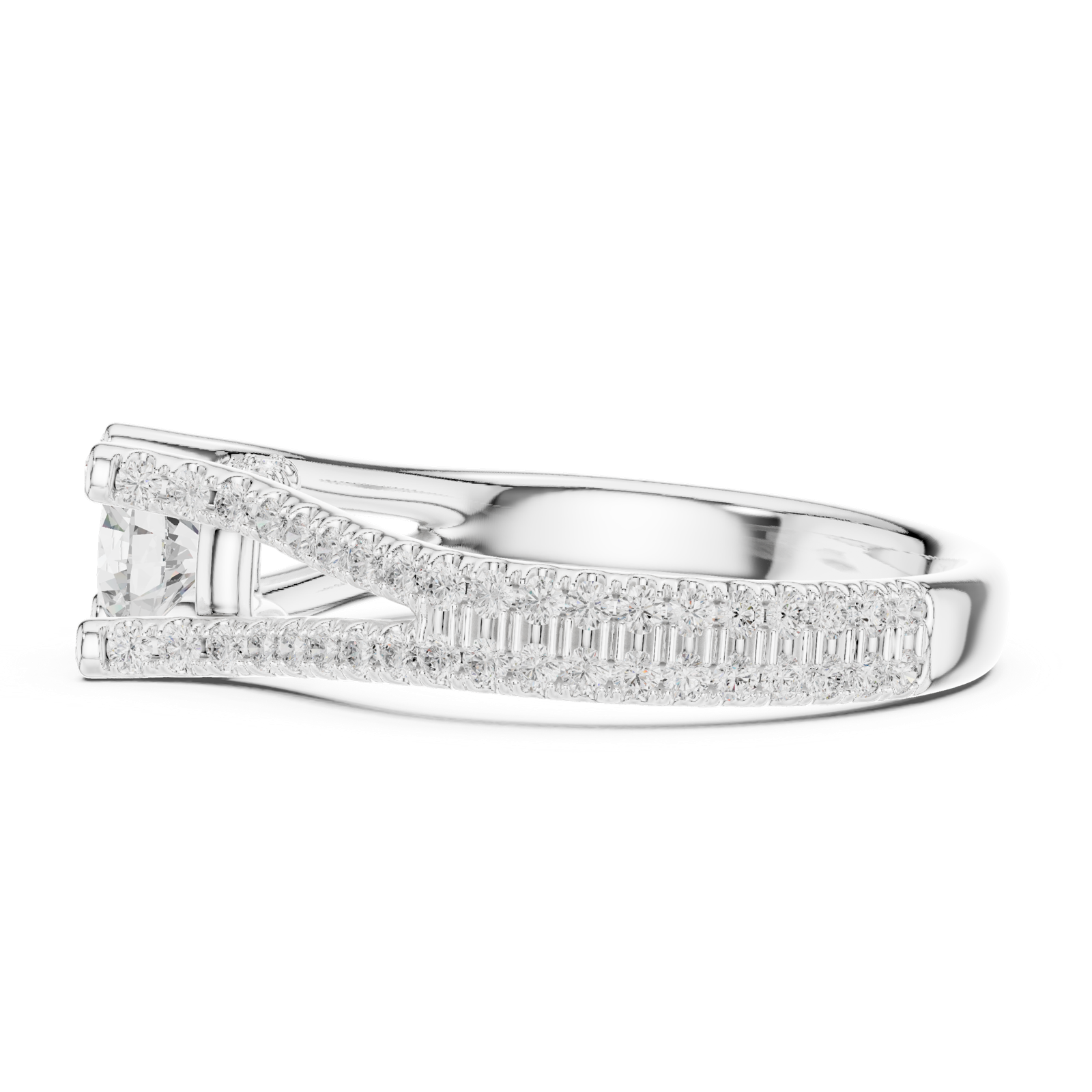 Gold Ring LR-0295, White Gold, view 3