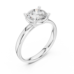 Gold Jewelry L36-10, Round center stone, White Gold, view 2