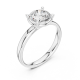 Gold Jewelry L36-10, Round center stone, White Gold, view 2