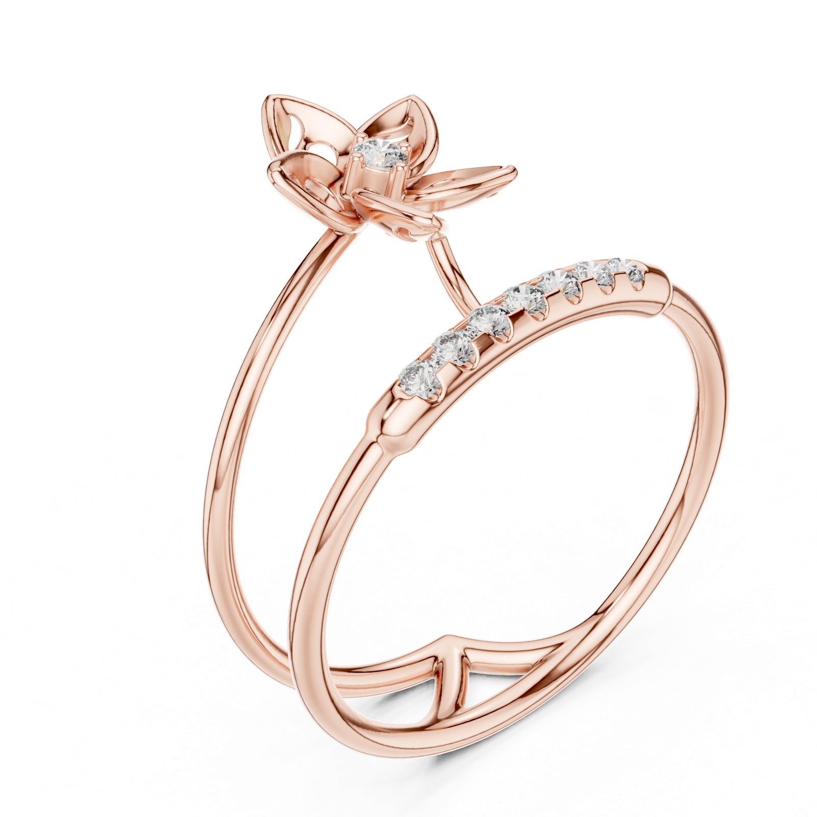 Gold Ring 1 (212), Rose Gold, view 2