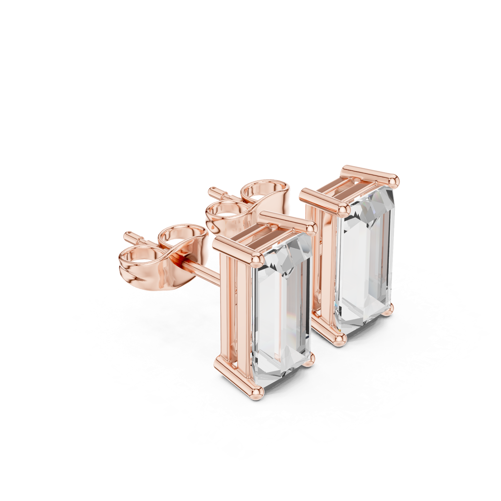 Gold Earrings SBER(1), Rose Gold, view 1