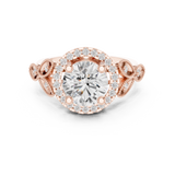 Gold Ring DDLR-408, Rose Gold, view 4