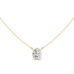Gold Jewelry DDPO-001, Oval center stone, Yellow Gold, view 4