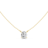 Gold Jewelry DDPO-001, Oval center stone, Yellow Gold, view 4