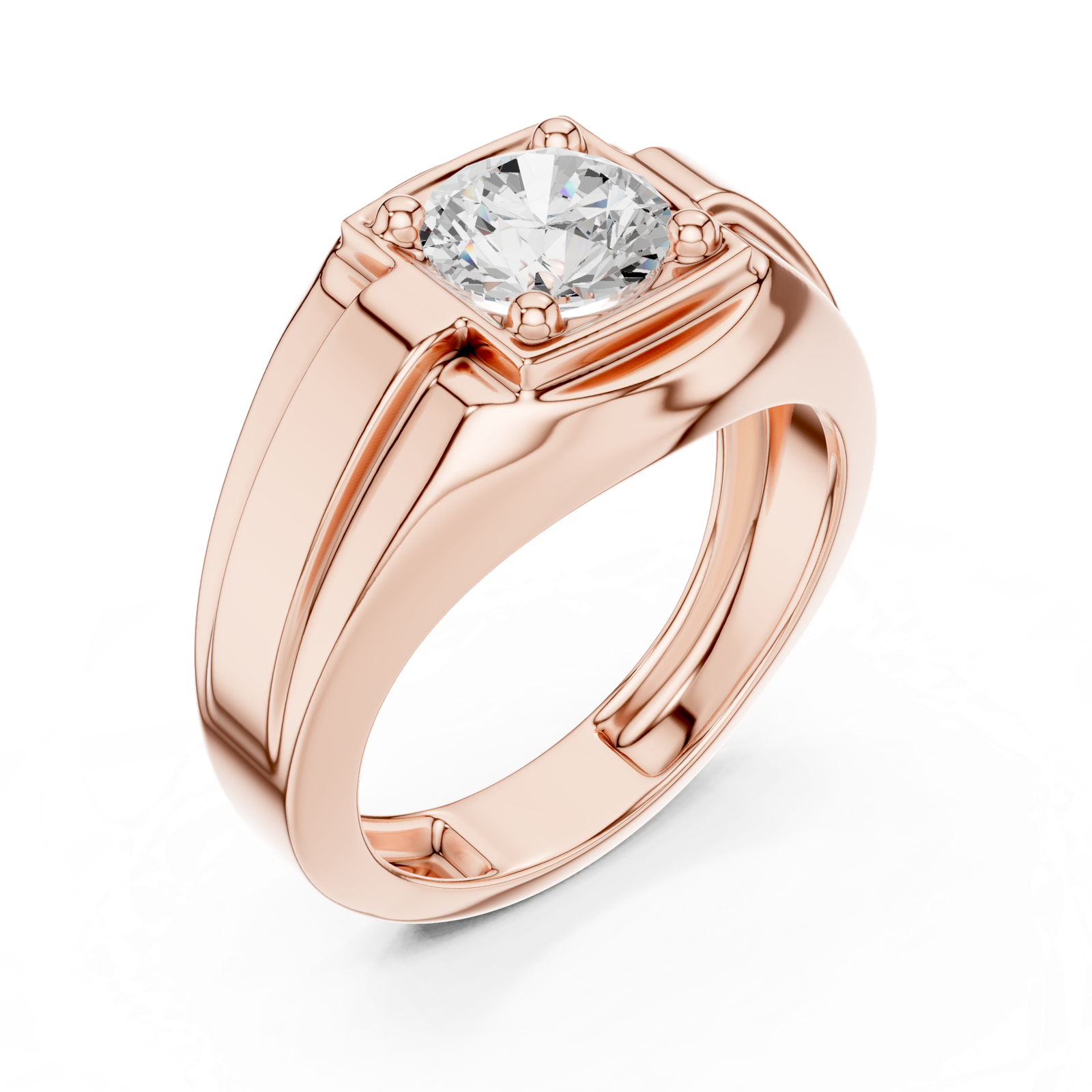 Gold Ring SBMR(21), Rose Gold, view 2