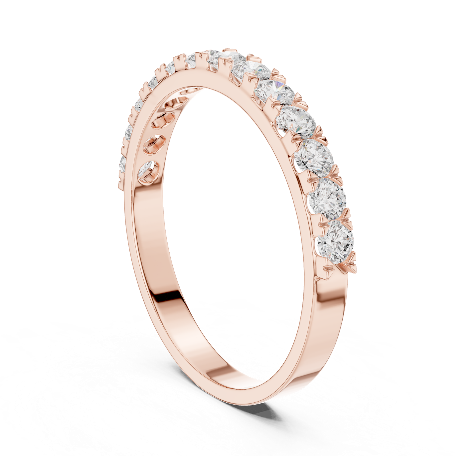 Gold Ring DDLR-696, Rose Gold, view 1