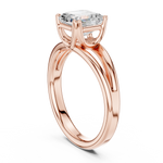 Gold Jewelry L36-7, Asscher center stone, Rose Gold, view 1