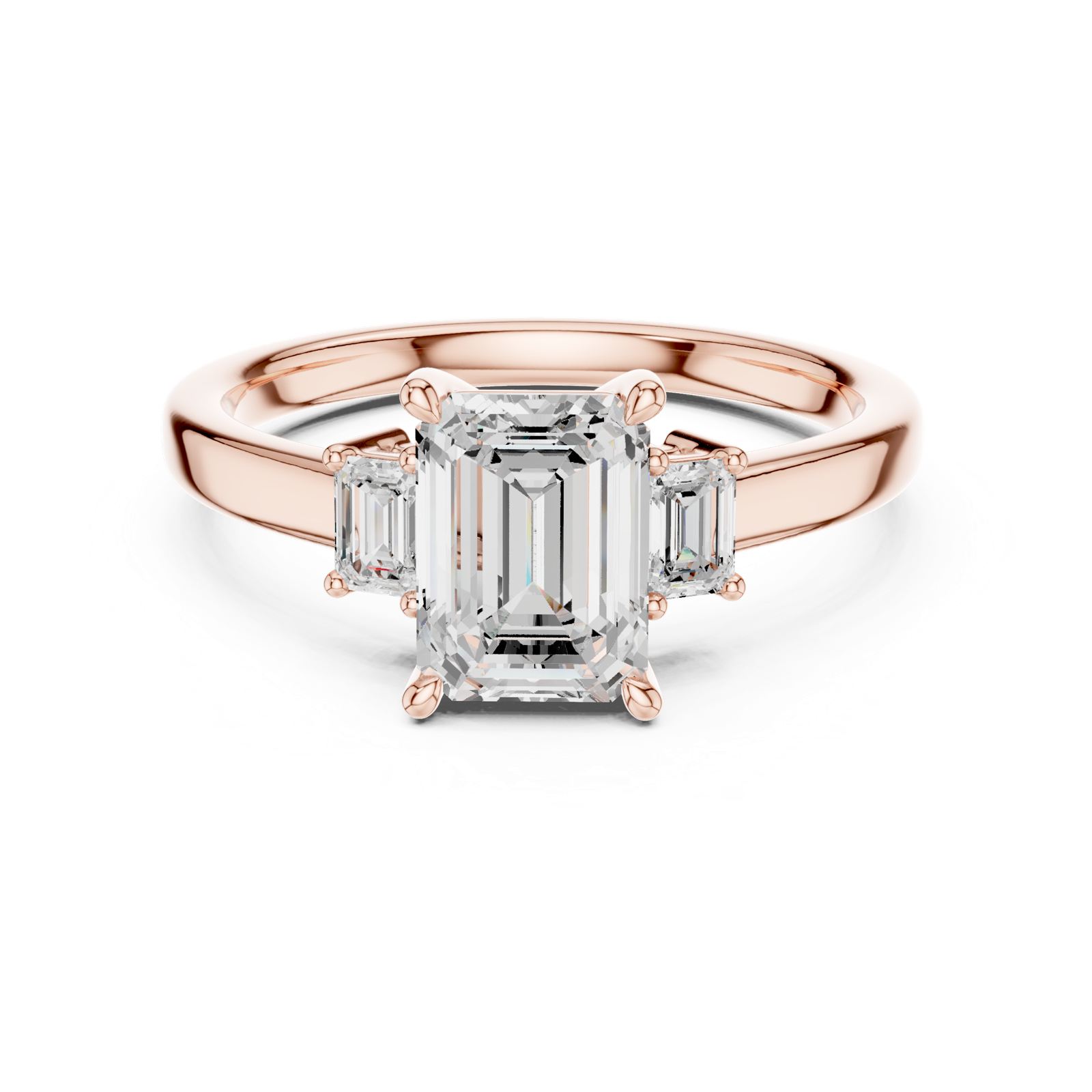 Gold Ring DDLR-868, Rose Gold, view 4