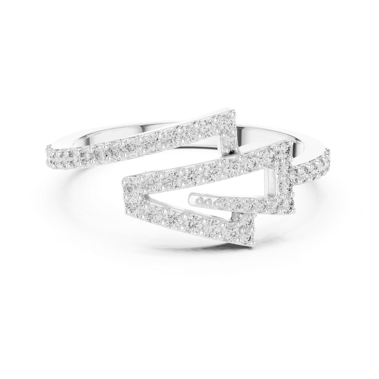 Gold Ring LR-01 (75), White Gold, view 4