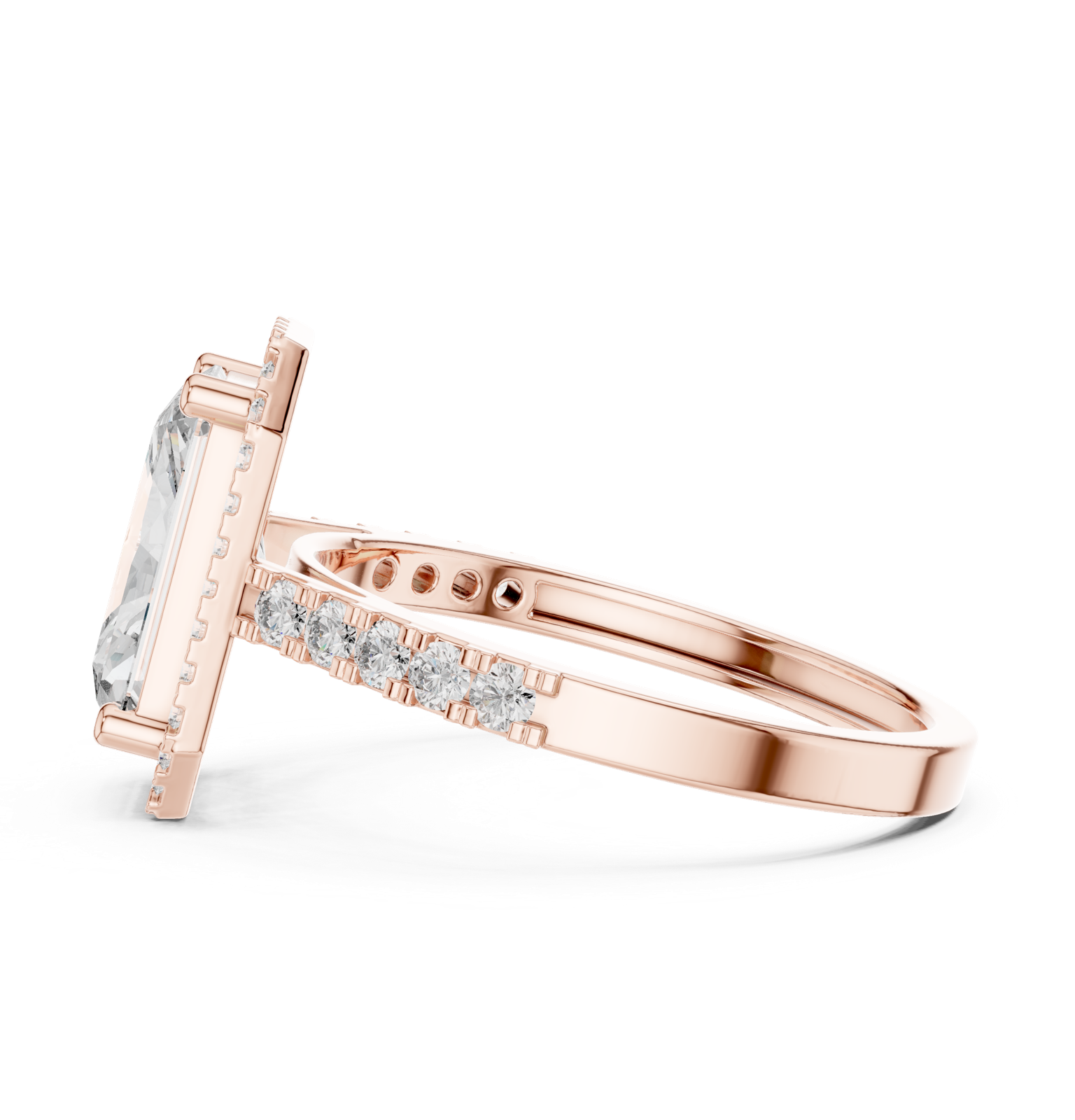 Gold Ring FDF, Rose Gold, view 3