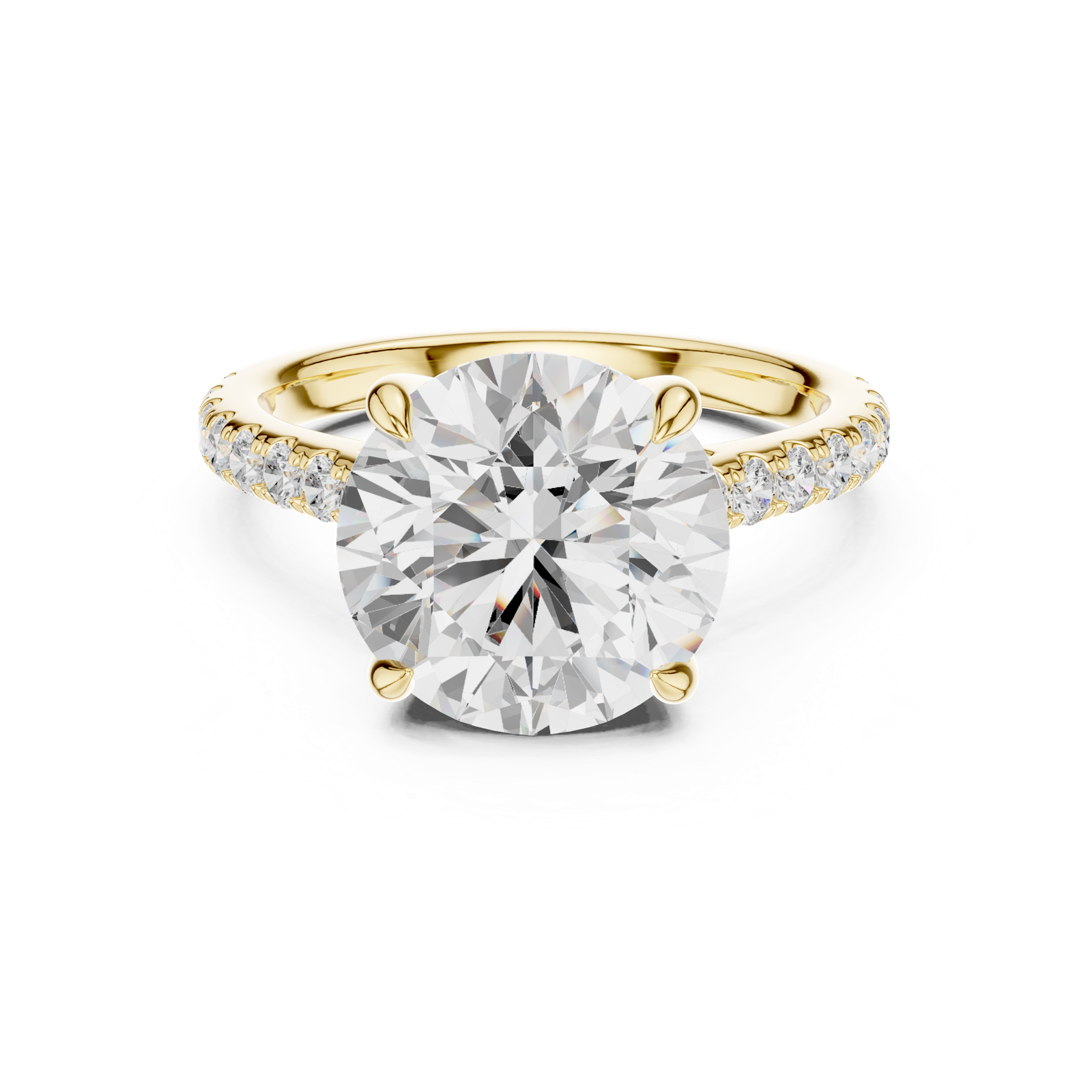 Gold Ring DDLR-1030, Yellow Gold, view 4