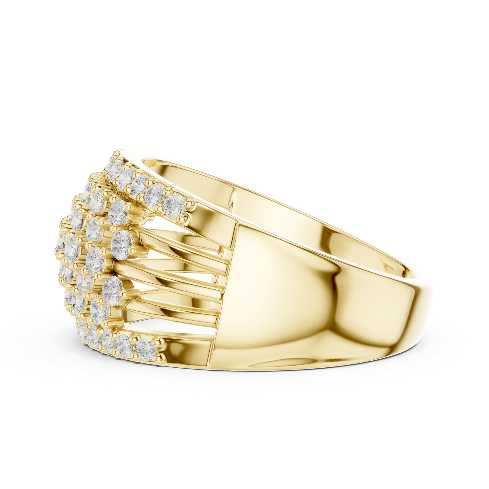 Gold Ring DDLR-455, Yellow Gold, view 3