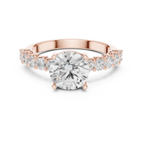 Gold Ring DDLR-819, Rose Gold, view 4