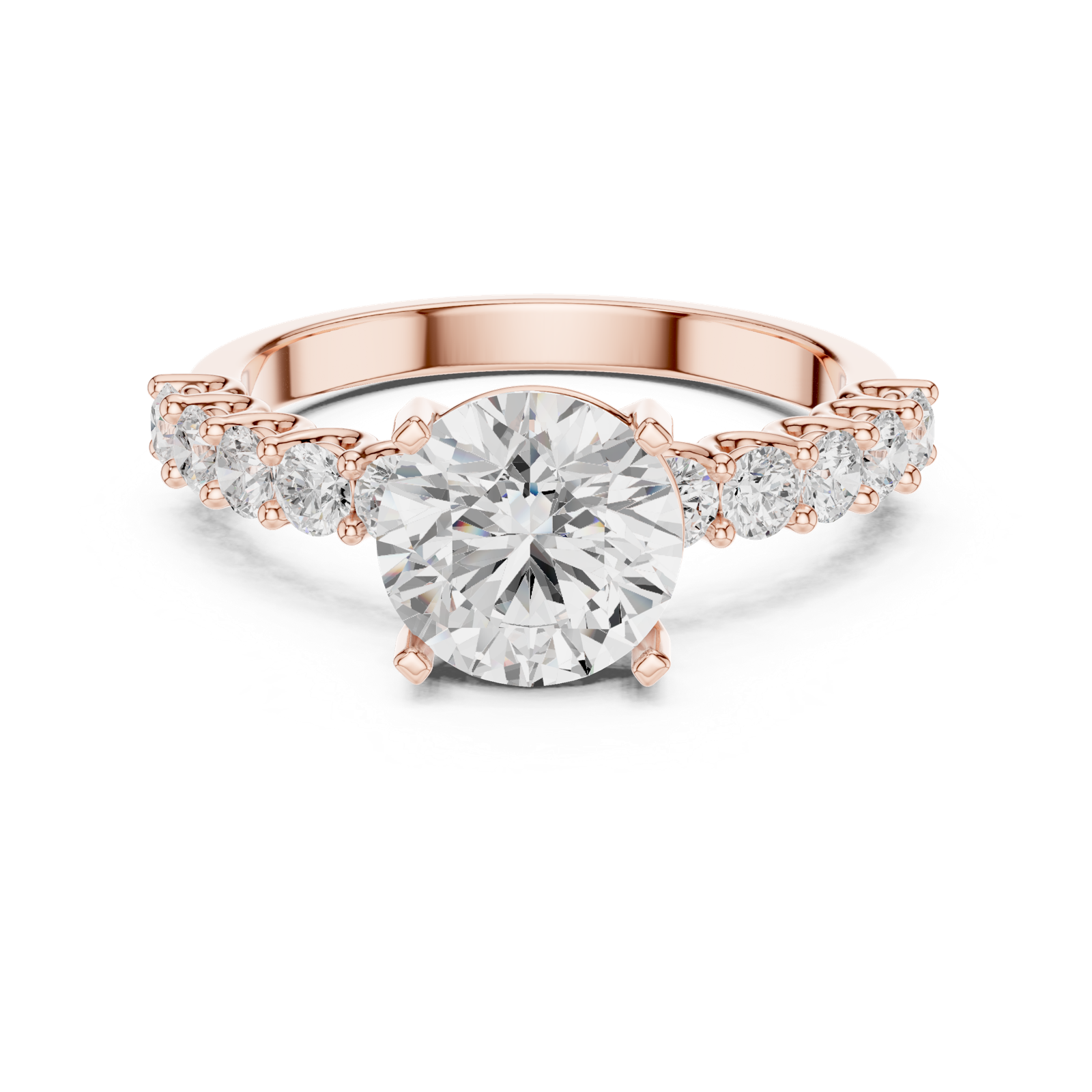Gold Ring DDLR-819, Rose Gold, view 4