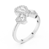 Gold Ring LR-01 (81), White Gold, view 2
