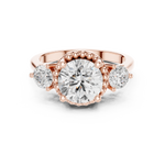 Gold Ring DDLR-276, Rose Gold, view 4