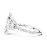 Gold Ring DDLR-167, Marquise center stone, White Gold, view 3