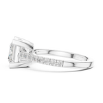 Gold Ring DDLR-039, Princess center stone, White Gold, view 3