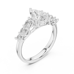 Gold Ring DDLR-705, White Gold, view 2