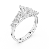 Gold Ring DDLR-705, White Gold, view 2
