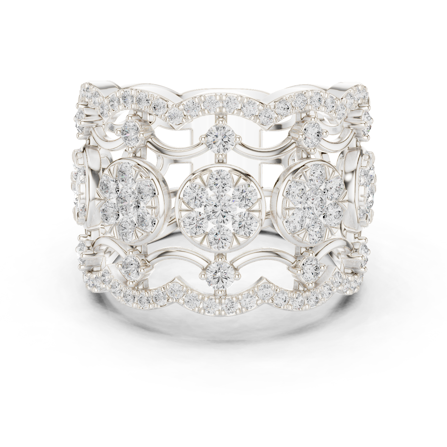 Gold Ring DDLR-818, White Gold