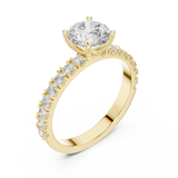 Gold Ring DDLR-1097, Yellow Gold, view 2