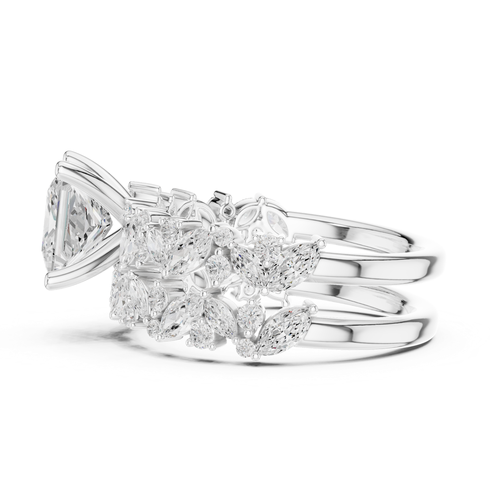 Gold Ring DDLR-945, White Gold, view 3