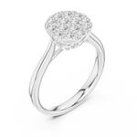 Gold Ring DDLR-780, White Gold, view 2
