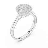 Gold Ring DDLR-780, White Gold, view 2