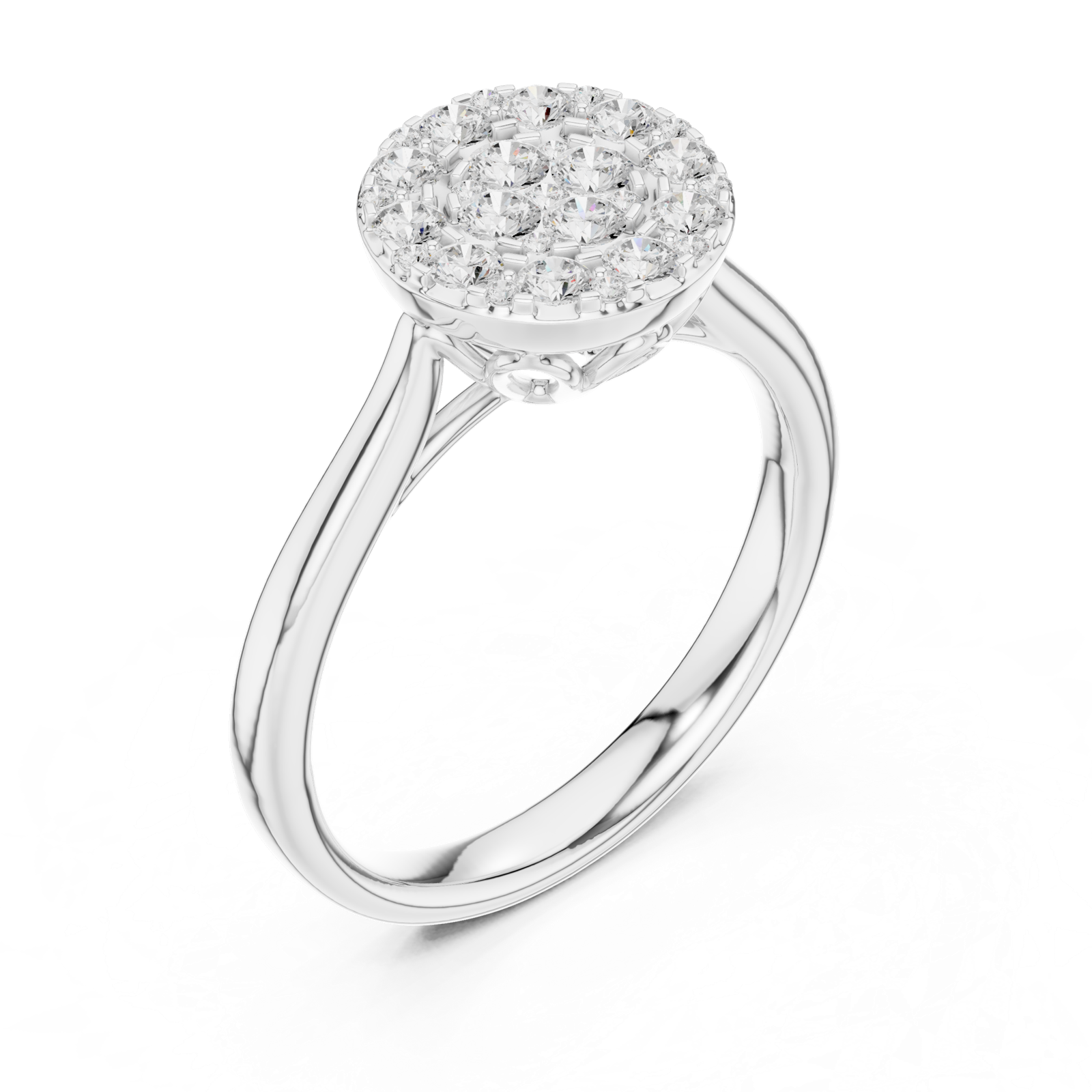 Gold Ring DDLR-780, White Gold, view 2