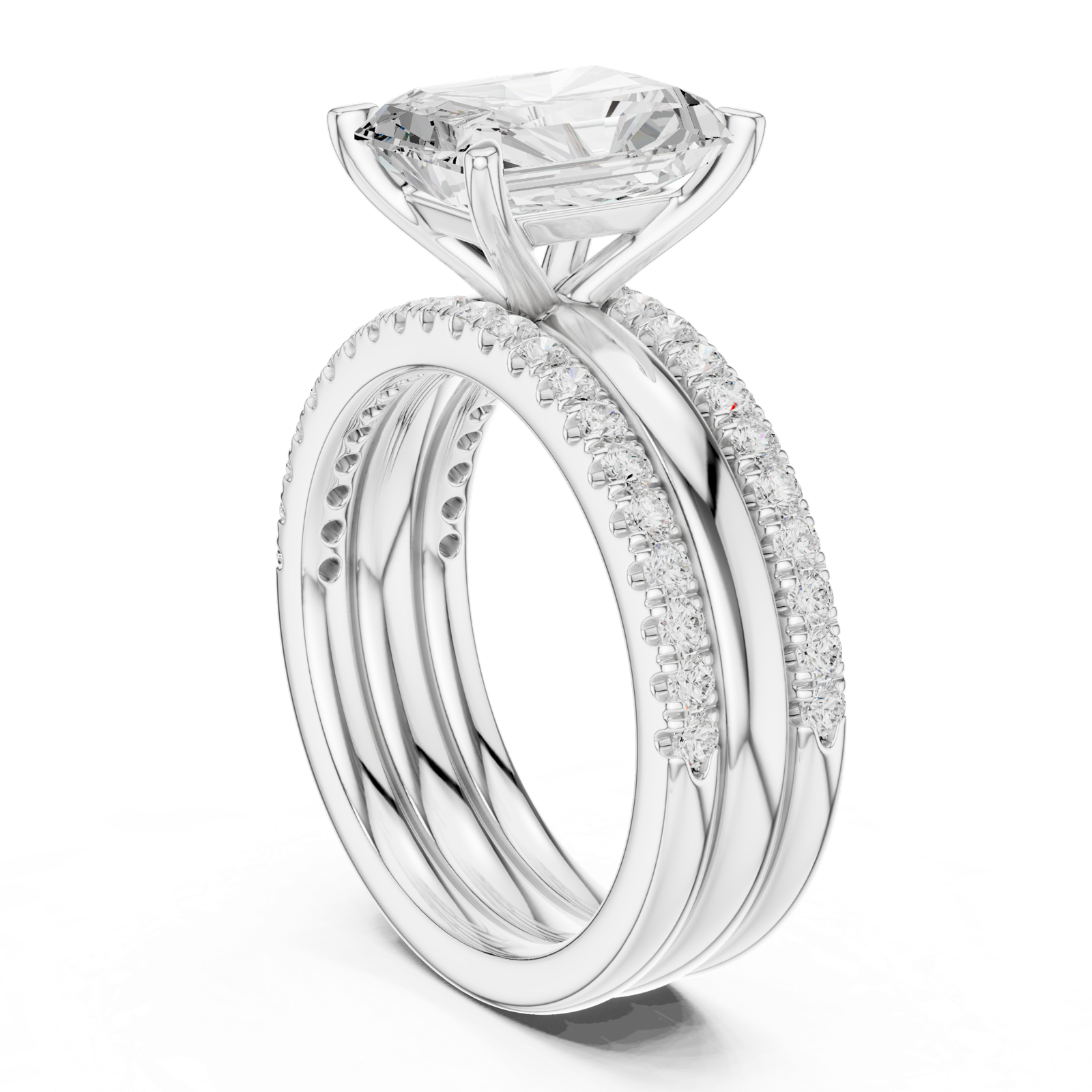 Gold Ring DDLR-950, White Gold, view 1