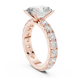 Gold Jewelry L35-63, Radiant center stone, Rose Gold, view 1