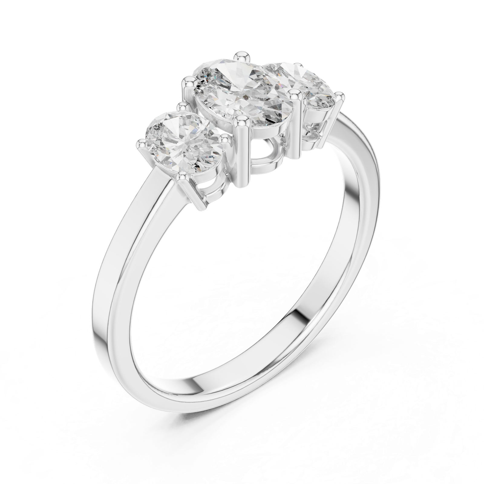 Gold Ring ALR-29, White Gold, view 2