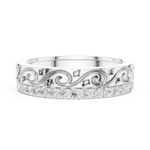 Gold Ring R22, White Gold, view 3