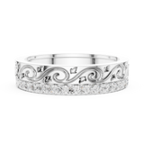 Gold Ring R22, White Gold, view 3