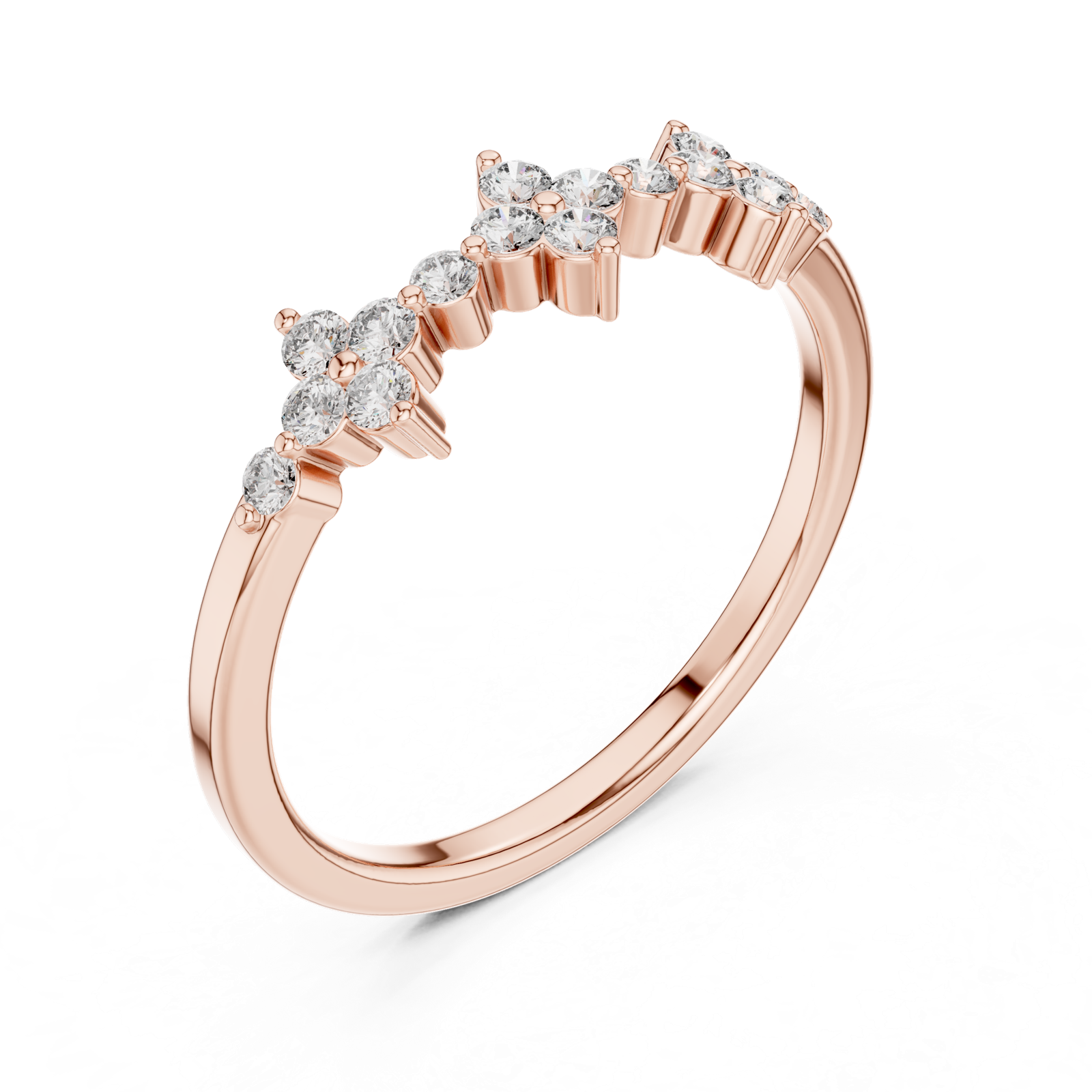 Gold Ring L28-22, Rose Gold, view 2