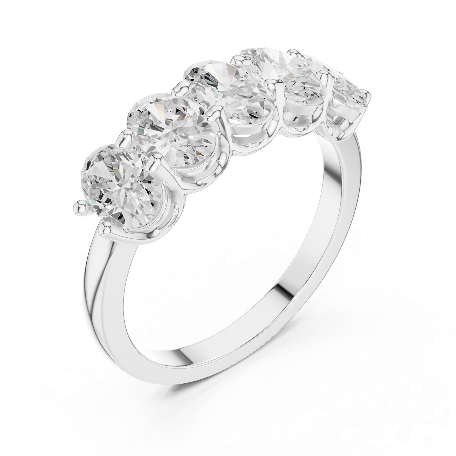 Gold Ring DDLR-1122, White Gold, view 2