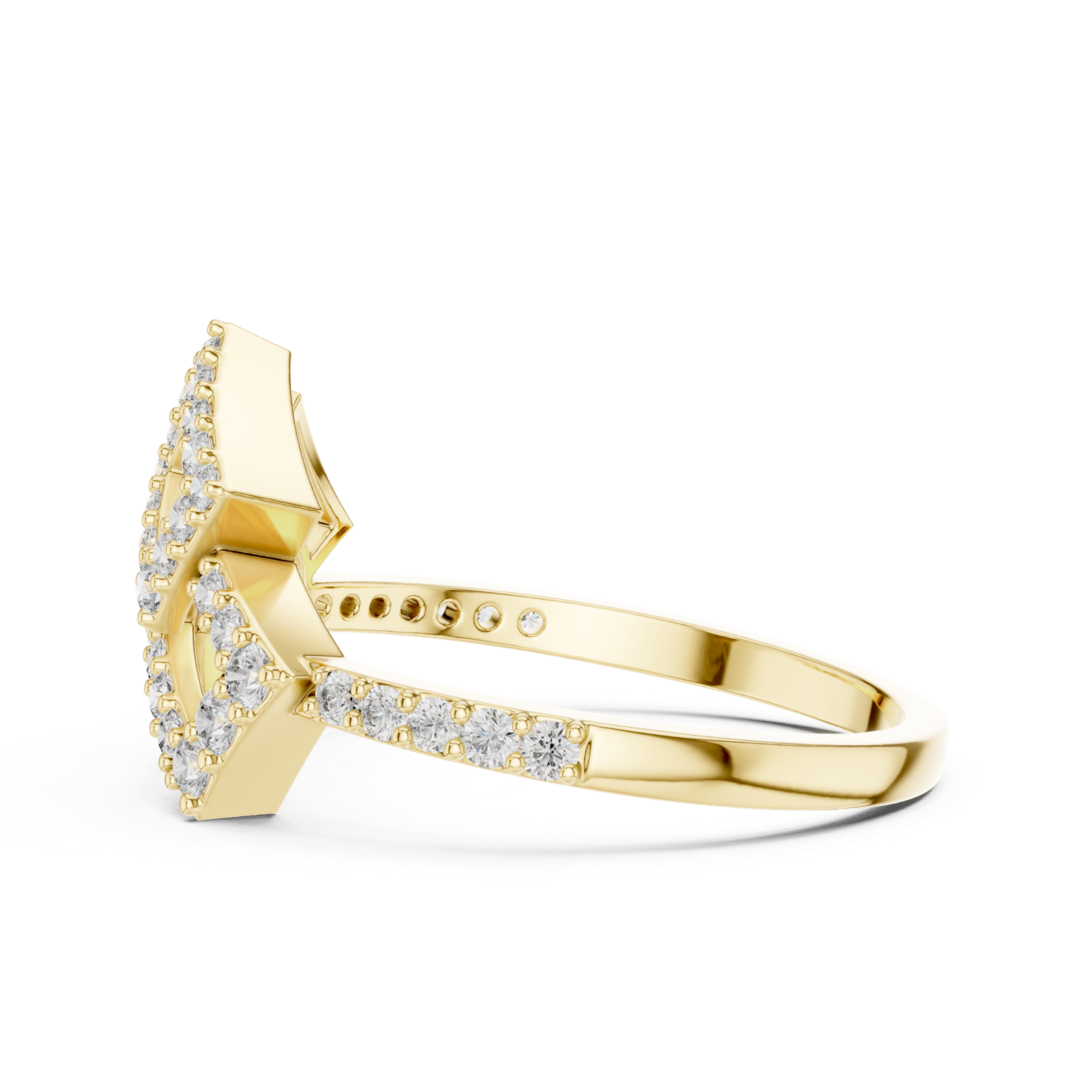 Gold Ring LR-01 (58), Yellow Gold, view 3