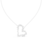 Gold Pendant GPD-0008, White Gold, view 4