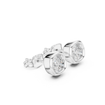Gold Jewelry, Cushion center stone, White Gold, view 1