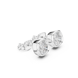 Gold Jewelry, Cushion center stone, White Gold, view 1