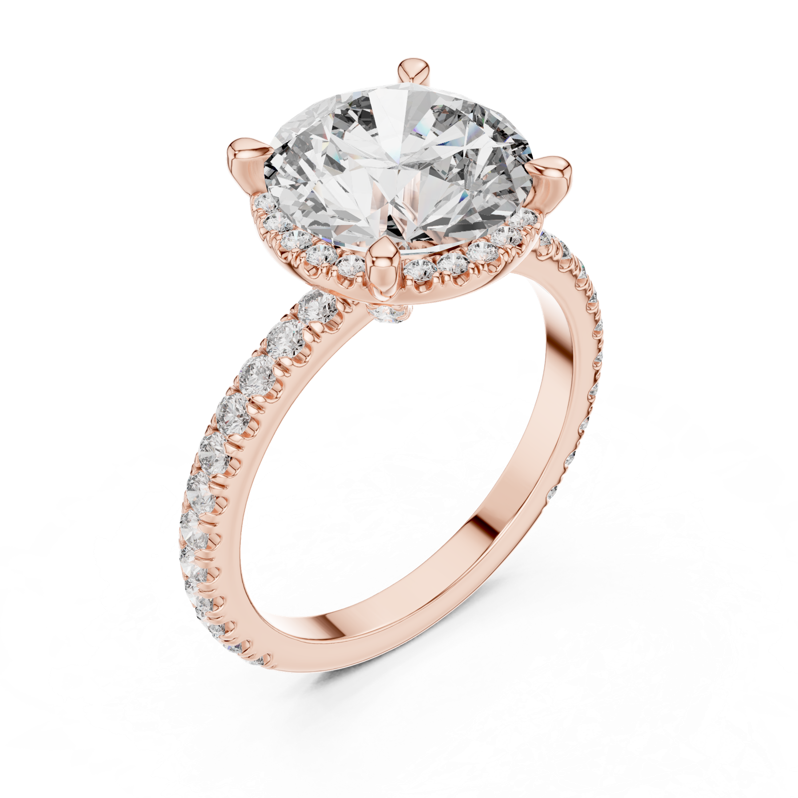 Gold Ring DDLR-172, Rose Gold, view 2