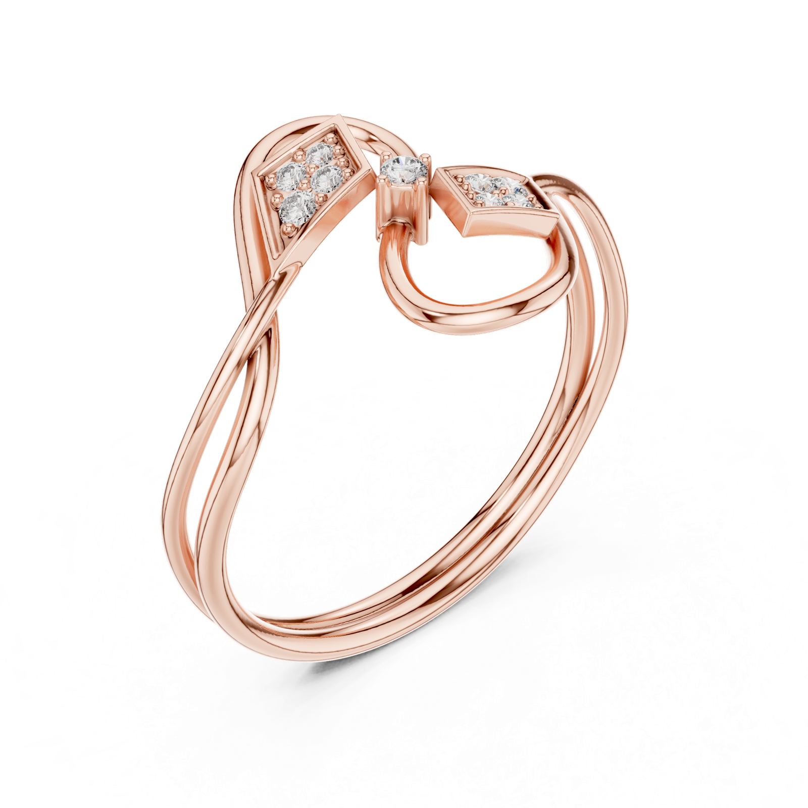 Gold Ring 1 (223), Rose Gold, view 2