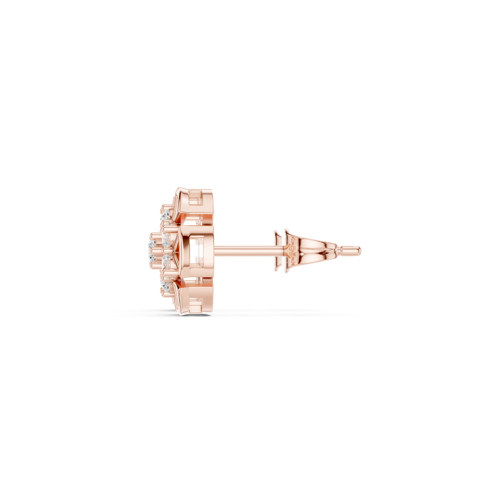 Gold Earrings AVBER, Rose Gold, view 3