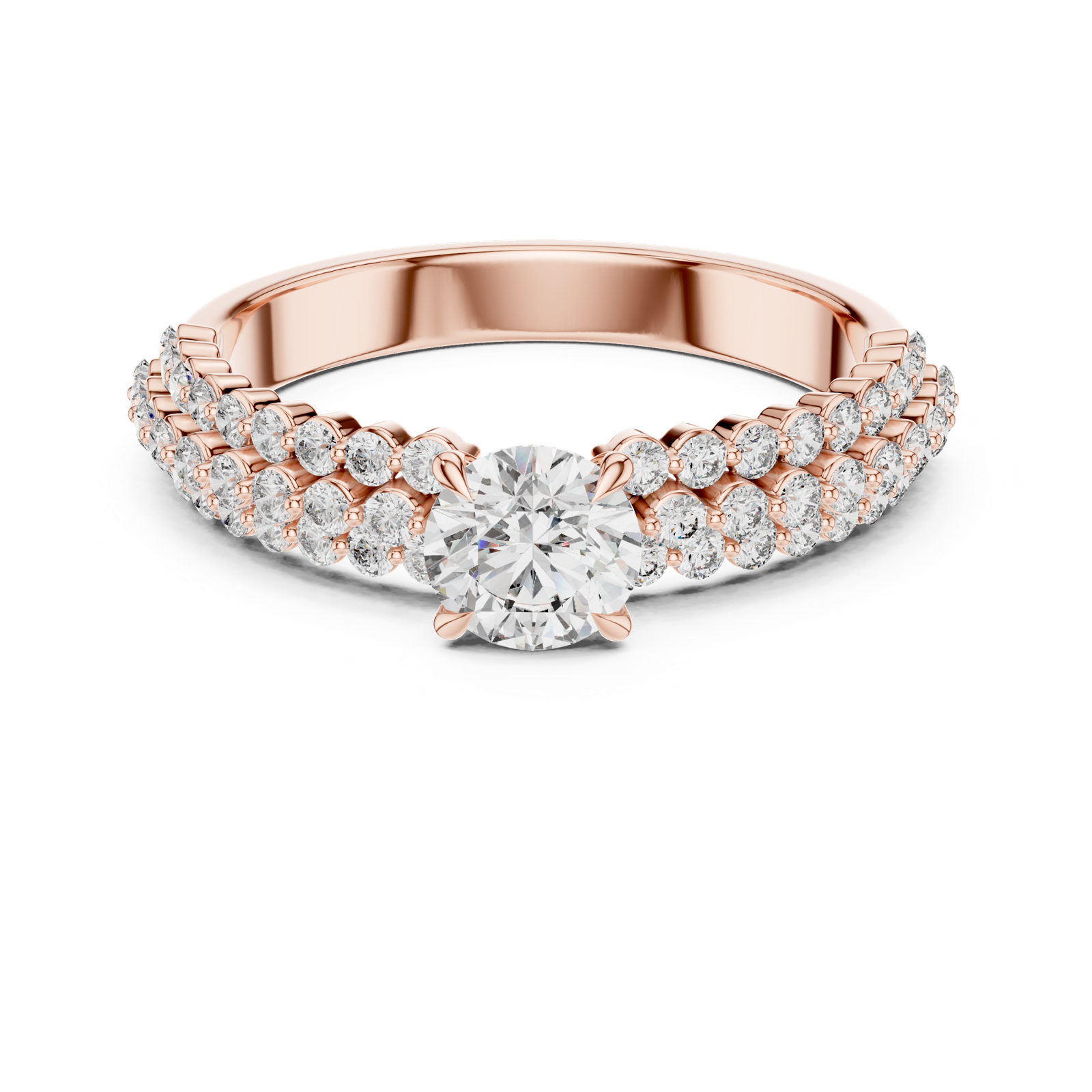 Gold Ring DDLR-005, Rose Gold, view 4