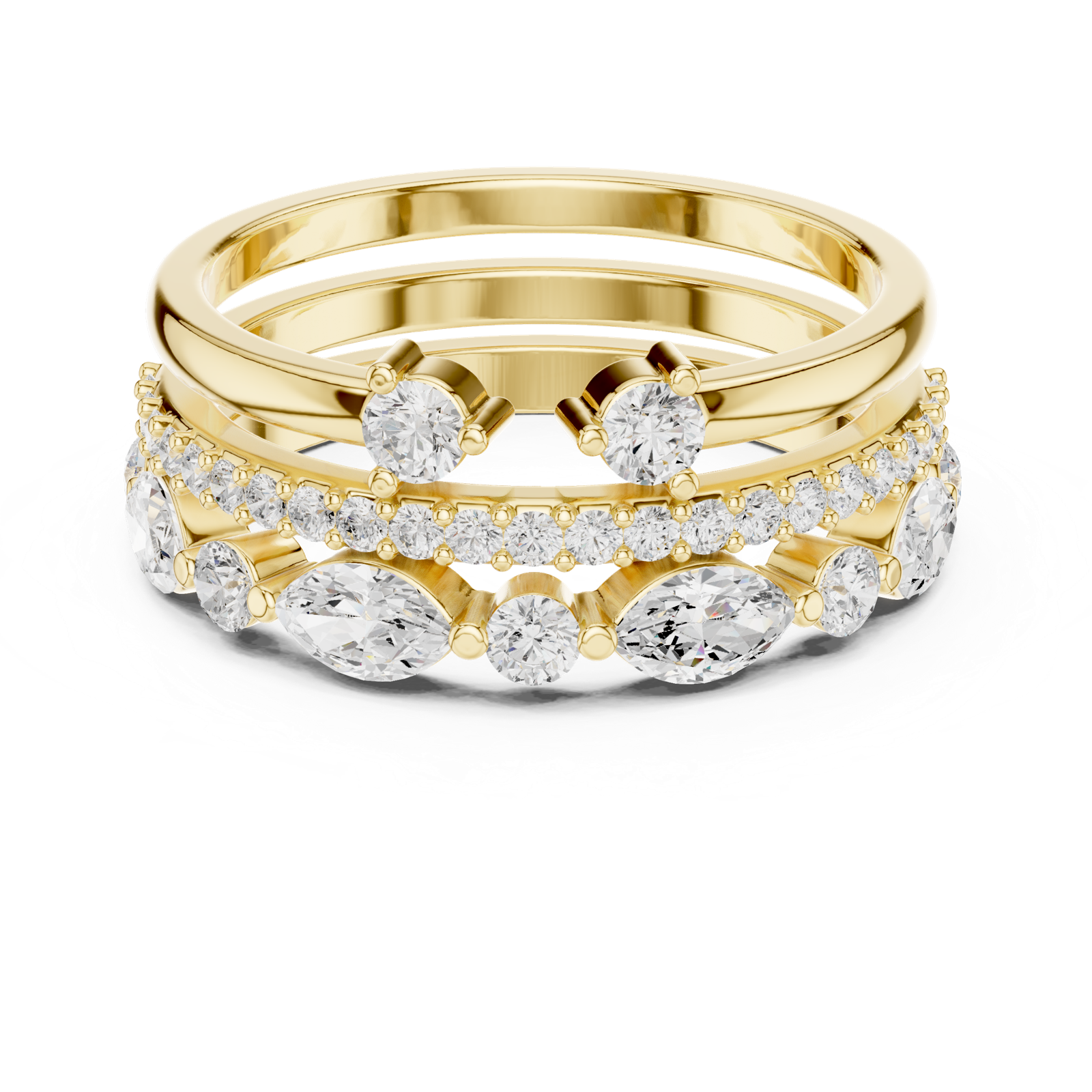 Gold Ring DDLR-383, Yellow Gold, view 4