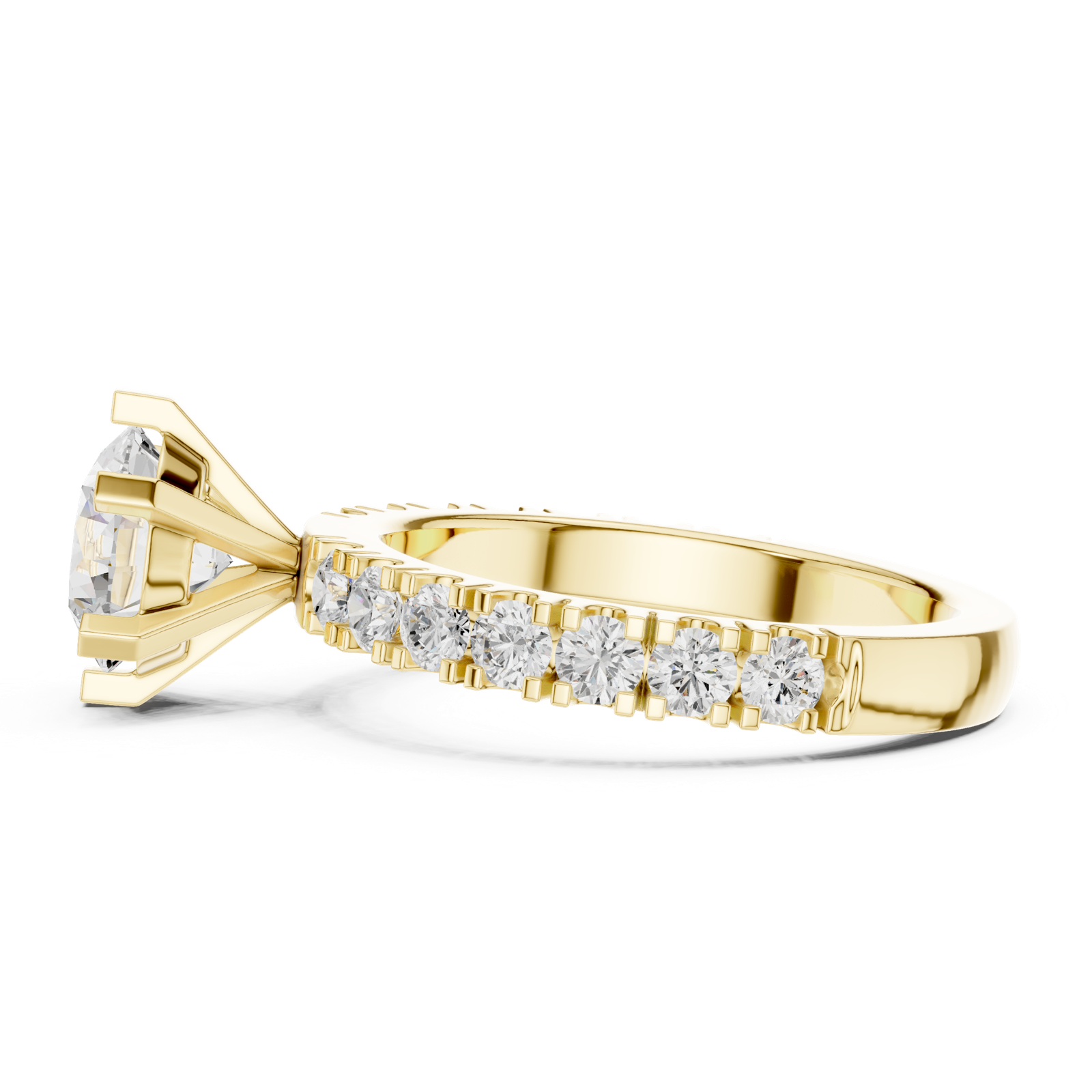 Gold Ring DDLR-751, Yellow Gold, view 3